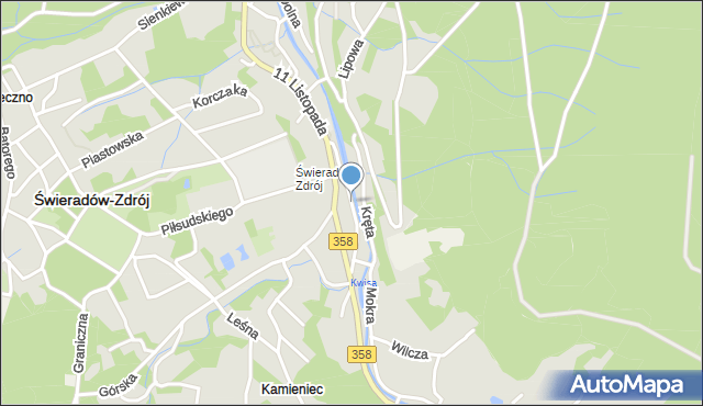 Świeradów-Zdrój, Ratowników Górskich, mapa Świeradów-Zdrój