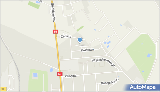 Sztum, Radosna, mapa Sztum