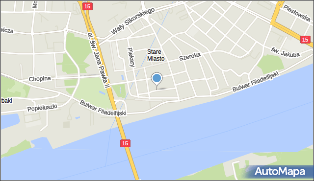 Toruń, Rabiańska, mapa Torunia