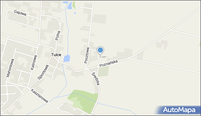 Tulce, Radosna, mapa Tulce