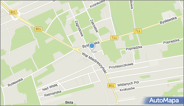 Warszawa, Rafałowska, mapa Warszawy