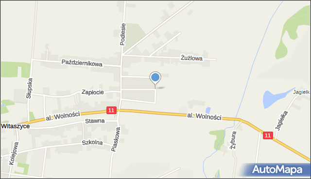 Witaszyce, Radosna, mapa Witaszyce