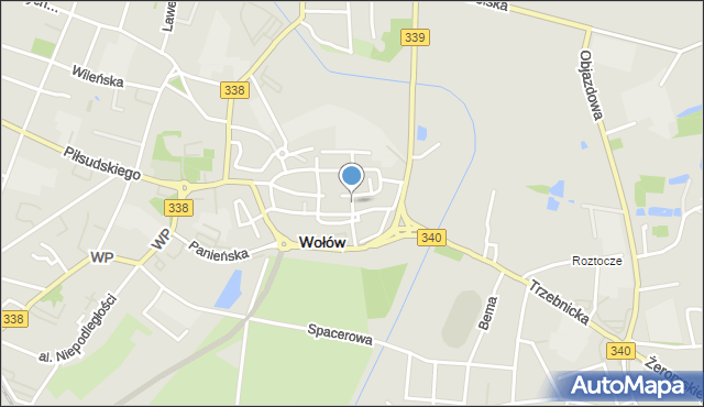 Wołów, Radna, mapa Wołów