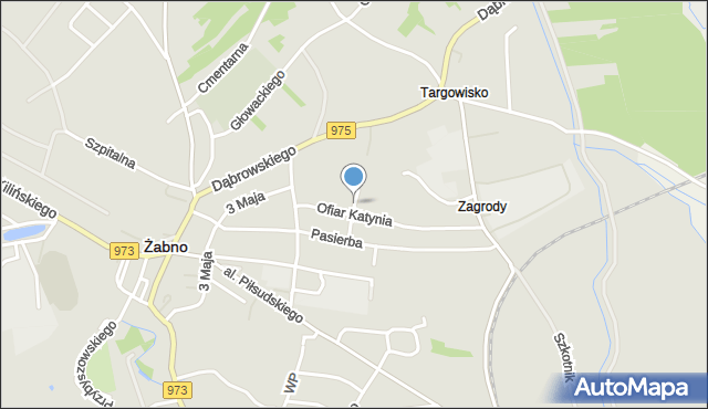 Żabno powiat tarnowski, Rąpały Eugeniusza, dr., mapa Żabno powiat tarnowski