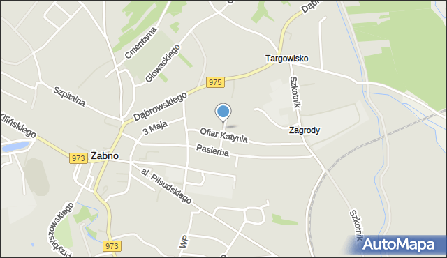 Żabno powiat tarnowski, Rąpały Eugeniusza, dr., mapa Żabno powiat tarnowski