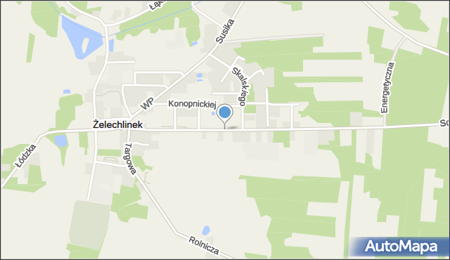 Żelechlinek, Rawska, mapa Żelechlinek