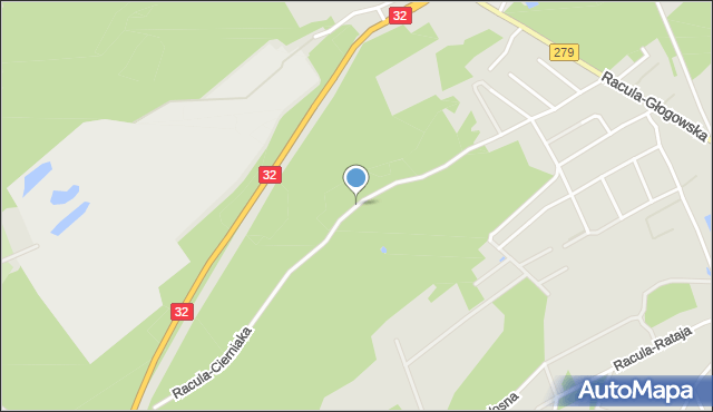 Zielona Góra, Racula-Cierniaka Jędrzeja, mapa Zielona Góra