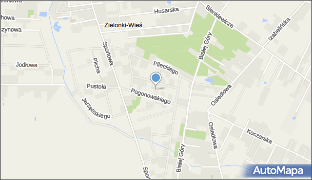 Zielonki-Wieś, Raginisa Władysława, mjr., mapa Zielonki-Wieś