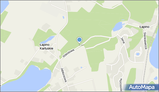 Łapino Kartuskie, Rdestowa, mapa Łapino Kartuskie