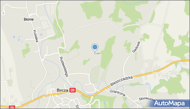 Bircza, Rębisza Franciszka, ks. prał., mapa Bircza