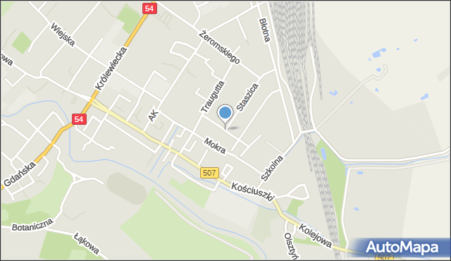 Braniewo, Reja Mikołaja, mapa Braniewo