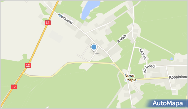 Bronowice gmina Trzebiel, Rejtana Tadeusza, mapa Bronowice gmina Trzebiel