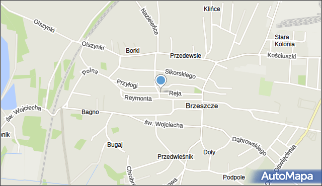 Brzeszcze, Reja Mikołaja, mapa Brzeszcze