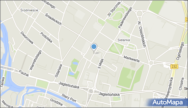 Bydgoszcz, Reja Mikołaja, mapa Bydgoszczy