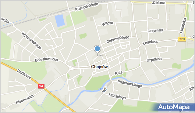 Chojnów powiat legnicki, Rejtana Tadeusza, mapa Chojnów powiat legnicki