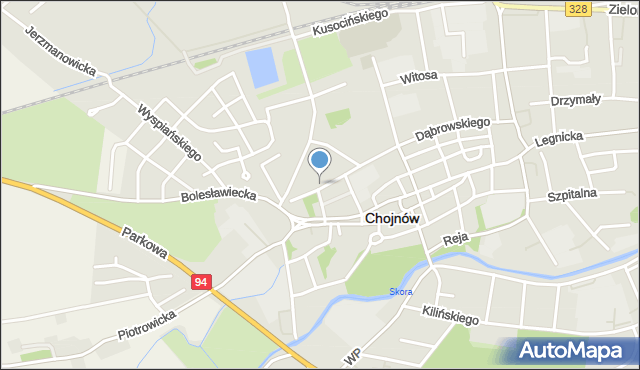 Chojnów powiat legnicki, Reymonta Władysława, mapa Chojnów powiat legnicki