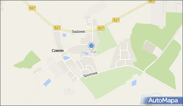 Czernin gmina Sztum, Reymonta Władysława, mapa Czernin gmina Sztum