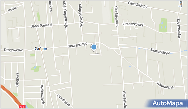 Grójec, Reymonta Władysława, mapa Grójec