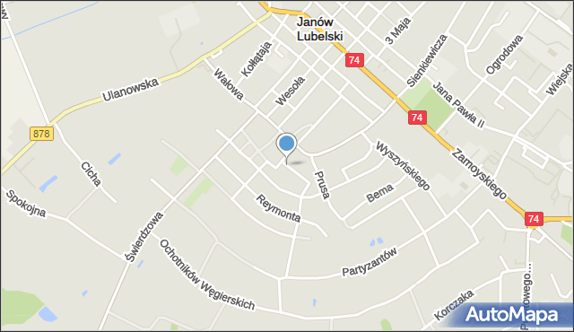 Janów Lubelski, Reja Mikołaja, mapa Janów Lubelski