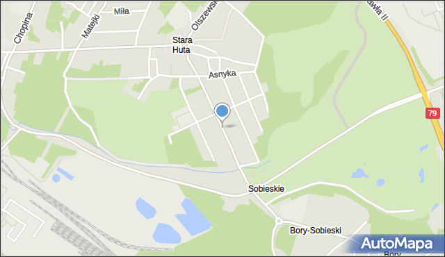 Jaworzno, Reja Mikołaja, mapa Jaworzno