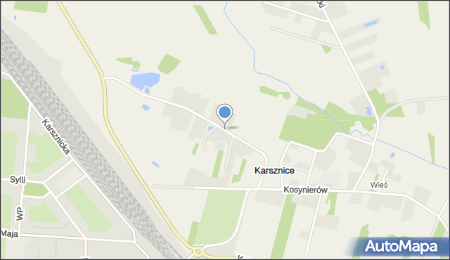 Karsznice gmina Zduńska Wola, Reymonta Władysława, mapa Karsznice gmina Zduńska Wola