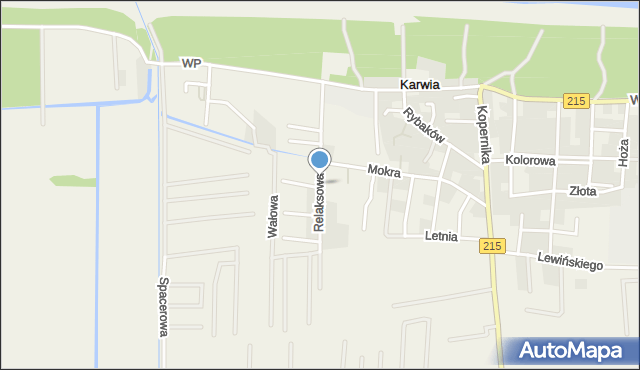 Karwia, Relaksowa, mapa Karwia