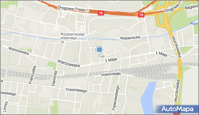 Katowice, Reja Mikołaja, mapa Katowic