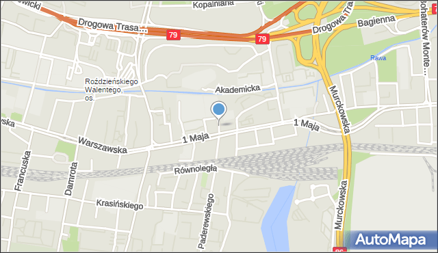 Katowice, Rejtana Tadeusza, mapa Katowic