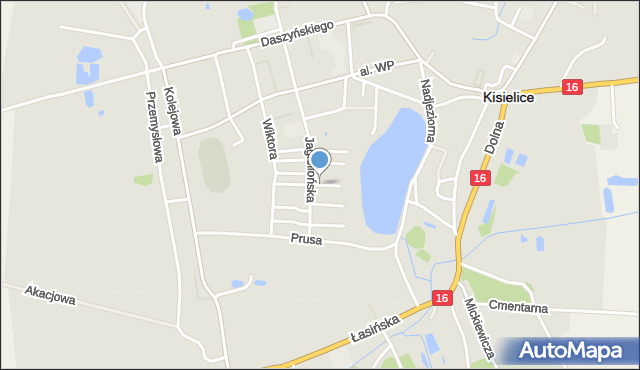 Kisielice, Reja Mikołaja, mapa Kisielice