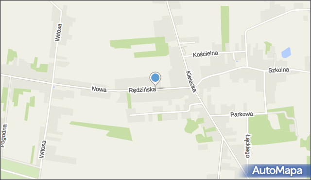 Konin gmina Rędziny, Rędzińska, mapa Konin gmina Rędziny