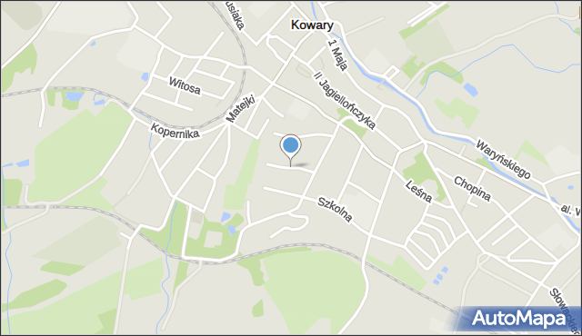 Kowary powiat karkonoski, Reja Mikołaja, mapa Kowary powiat karkonoski