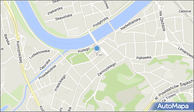 Kraków, Rejtana Tadeusza, mapa Krakowa