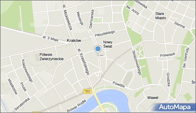 Kraków, Retoryka, mapa Krakowa