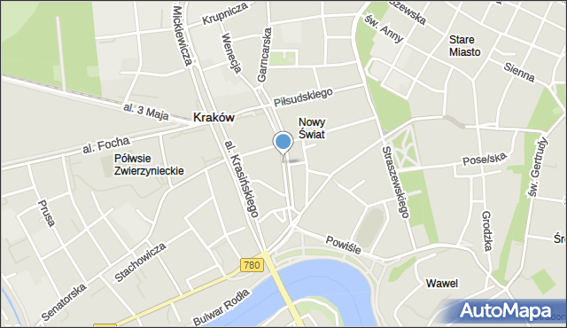 Kraków, Retoryka, mapa Krakowa