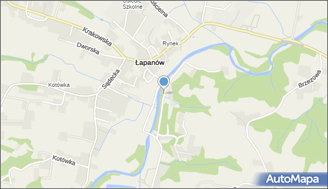 Łapanów, Rekreacyjna, mapa Łapanów