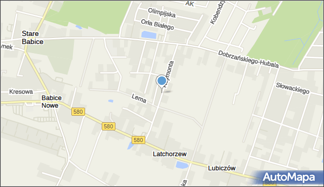 Latchorzew, Reymonta Władysława, mapa Latchorzew