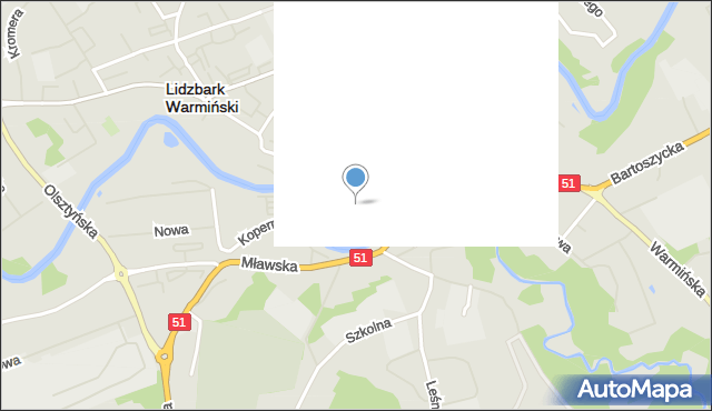 Lidzbark Warmiński, Reja Mikołaja, mapa Lidzbark Warmiński