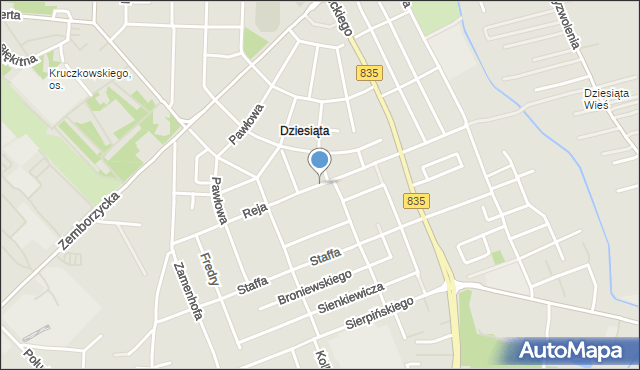 Lublin, Reja Mikołaja, mapa Lublina