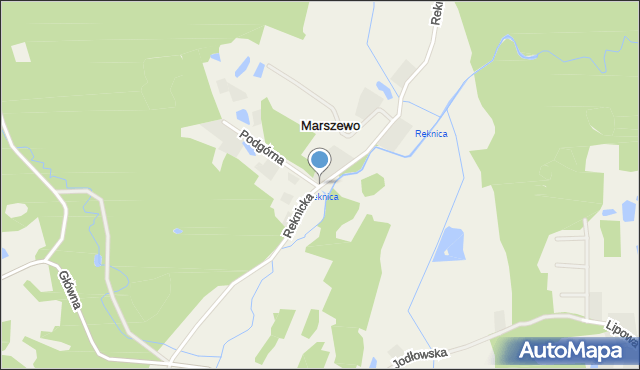 Marszewo gmina Przywidz, Reknicka, mapa Marszewo gmina Przywidz