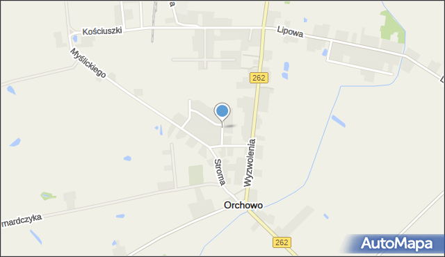 Orchowo, Reja Mikołaja, mapa Orchowo