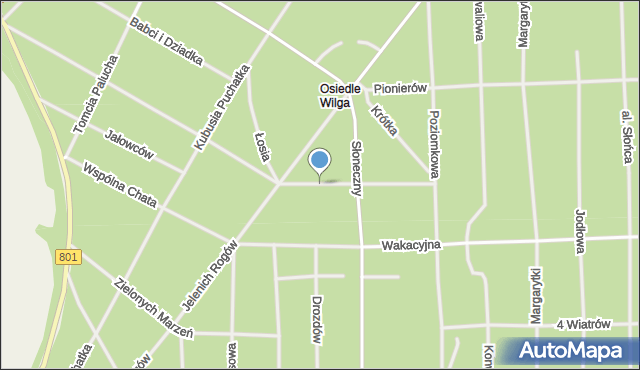 Osiedle Wilga, Reksia, mapa Osiedle Wilga