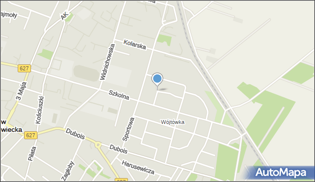 Ostrów Mazowiecka, Reymonta Władysława, mapa Ostrów Mazowiecka