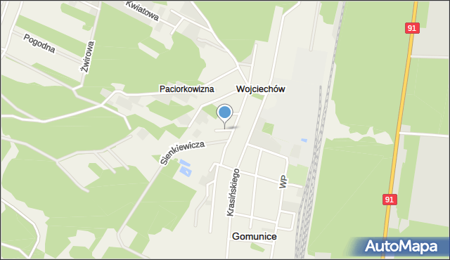 Paciorkowizna, Reja Mikołaja, mapa Paciorkowizna