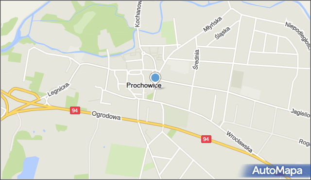 Prochowice, Reymonta Władysława, mapa Prochowice