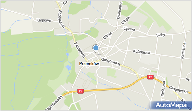 Przemków, Reja Mikołaja, mapa Przemków