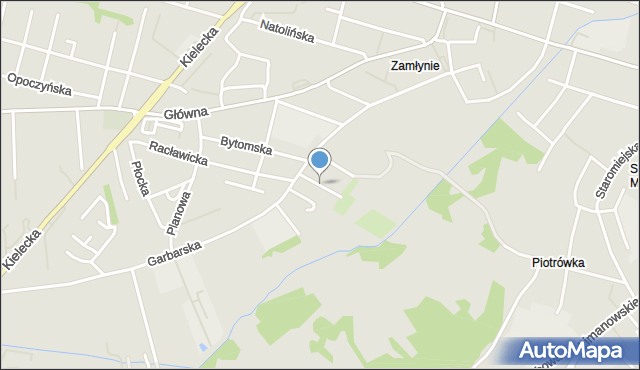 Radom, Redutowa, mapa Radomia