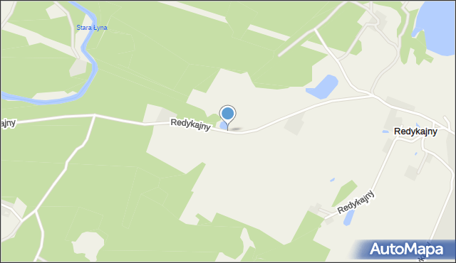 Redykajny, Redykajny, mapa Redykajny