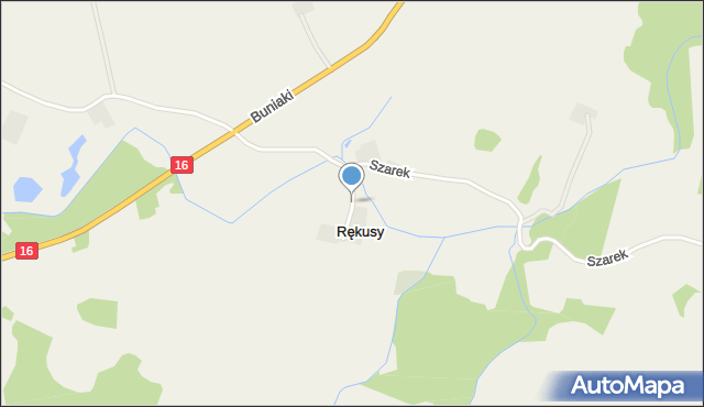 Rękusy, Rękusy, mapa Rękusy