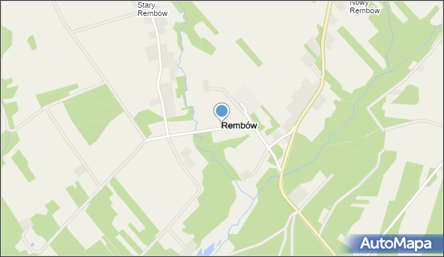 Rembów gmina Raków, Rembów, mapa Rembów gmina Raków