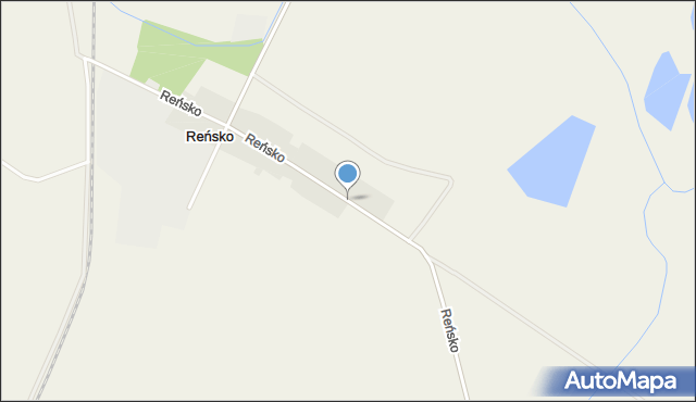 Reńsko gmina Warnice, Reńsko, mapa Reńsko gmina Warnice